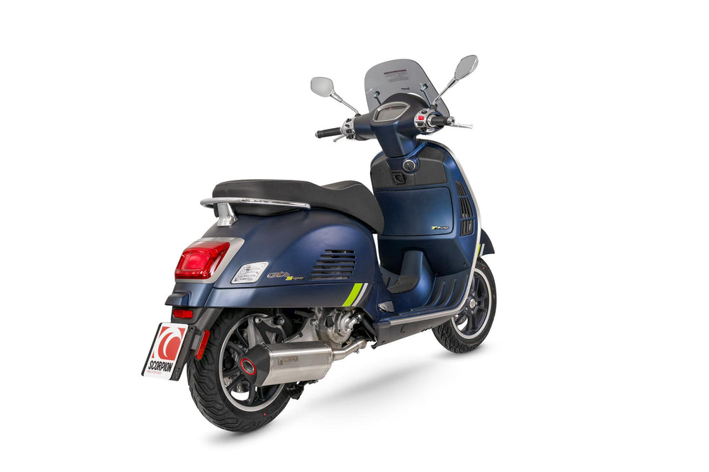 Scorpion Serket Parallel Slip-On Stainless Steel For Vespa GTS 300 & GTV 300 2020-2024