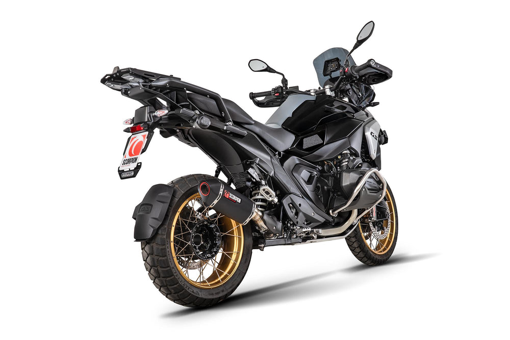 Scorpion Serket Parallel Slip-On Black Ceramic For BMW R 1300 GS 2023-2025