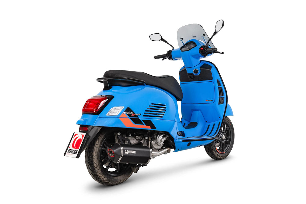 Scorpion Serket Parallel Slip-On Black Ceramic For Vespa GTS 310 2024-2025