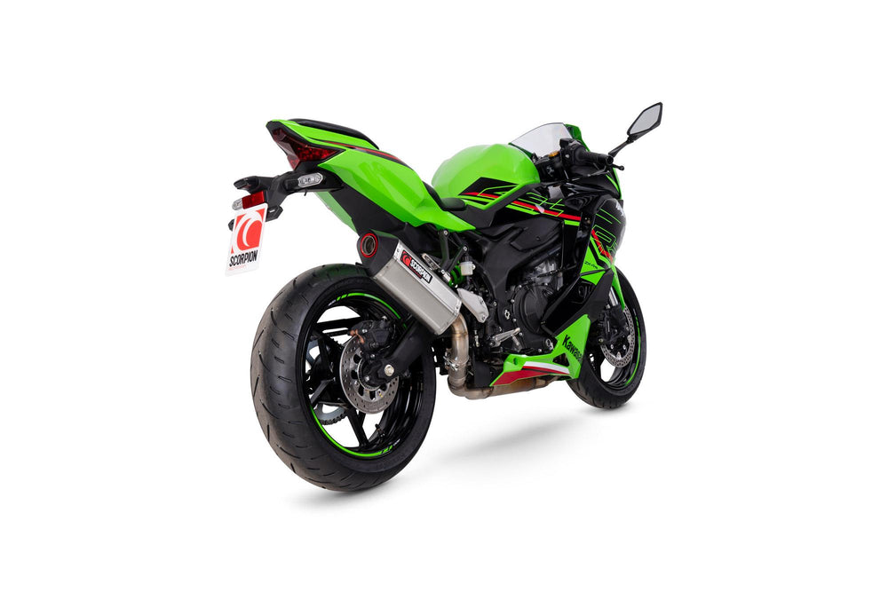 Scorpion Serket Parallel Slip-On Stainless Steel For Kawasaki ZX-4RR 2023-2025