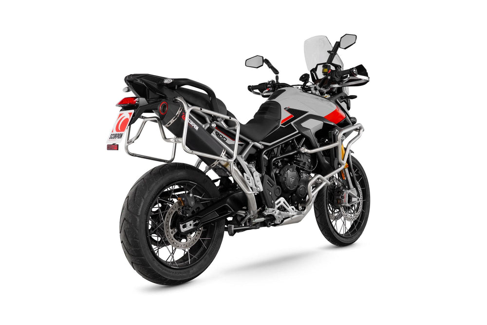 Scorpion Serket Parallel Slip-On Black Ceramic For Triumph Tiger 900 2024-2025