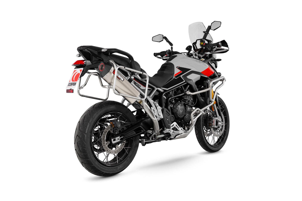 Scorpion Serket Parallel Slip-On Titanium Fits with panniers For Triumph Tiger 900 2024-2025