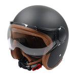 Axor Jet Open Face Helmet - Matt Black / Brown