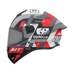 MT Targo S Sergio Garcia B15 Gloss Red/Wht Motorcycle Helmet Red/White