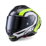 Alpinestars Supertech R10 Arius Helmet ECE06 Black SiLV Ylw Flu Glossy