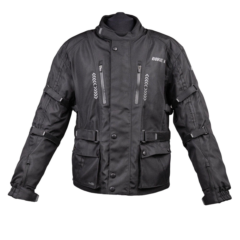 Bike It  Triple Black All-Weather Waterproof Adventure Touring Motorcycle Jacket