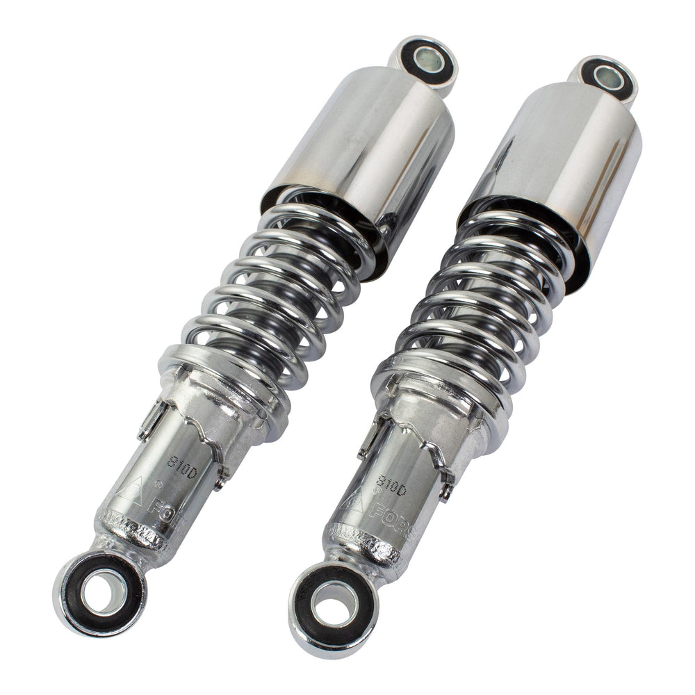 Bike It 270mm Eye To Eye Chrome Twin Shock Absorbers
