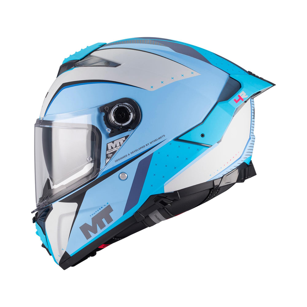 MT Thunder 4 R Wind Tunnel C7 Motorcycle Helmet Matt Blue