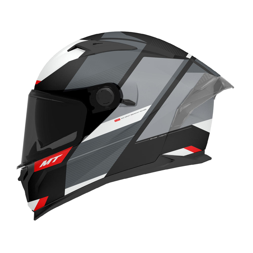 MT Braker SV Chento B0 Motorcycle Helmet Matt Black White
