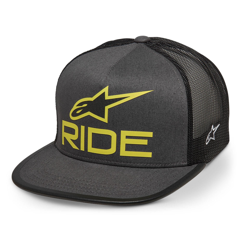 Alpinestars Ride 4.0 Trucker Hat Charcoal Black Lime