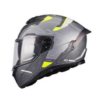 MT Atom 2 SV Highlands E2 Motorcycle Helmet Matt Grey Fluo