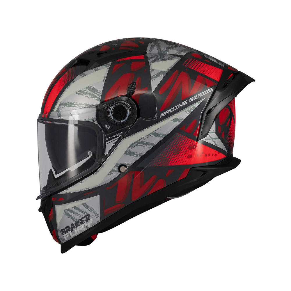 MT Braker Fury C5 Gloss Motorcycle Helmet Red