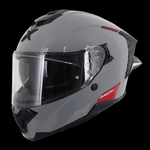 Axor Brutale Full Face Helmet With Dual Spoiler - Nardo Grey Gloss