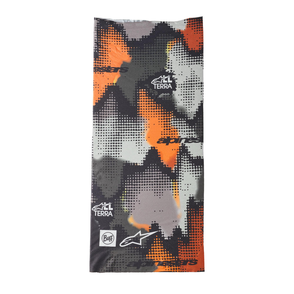 Alpinestars Buff Nazca Neck Tube Grey Camo Orange Fluo