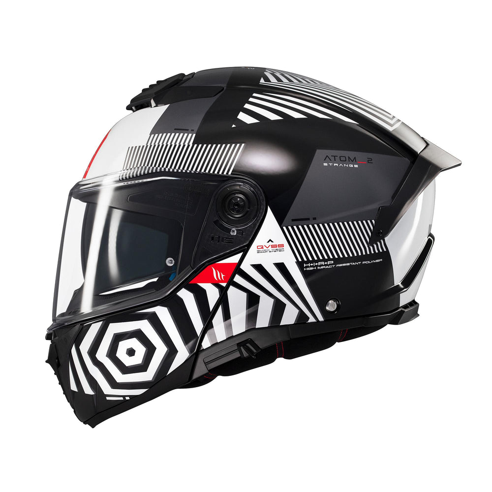 MT Atom 2 Strange B2 Gloss Motorcycle Helmet Black