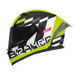 MT Braker Foster B3 Matt Motorcycle Helmet Fluo