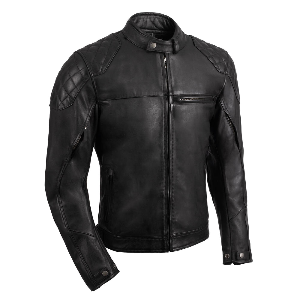 Oxford Route 73 3.0 Leather Men's Jacket Black