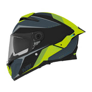 MT Thunder 4 R Wind Tunnel B3 Motorcycle Helmet Matt Black Fluo