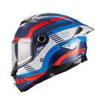MT Thunder 4 R Relevant C5 Motorcycle Helmet Gloss Blue Red Grey