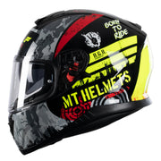 MT Thunder 3 Sniper Gloss Black/Fluo Yellow Motorcycle Helmet Black Fluo Yellow