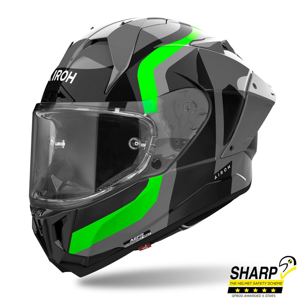 Airoh GP800 Helmet - Competition Green Fluo Gloss