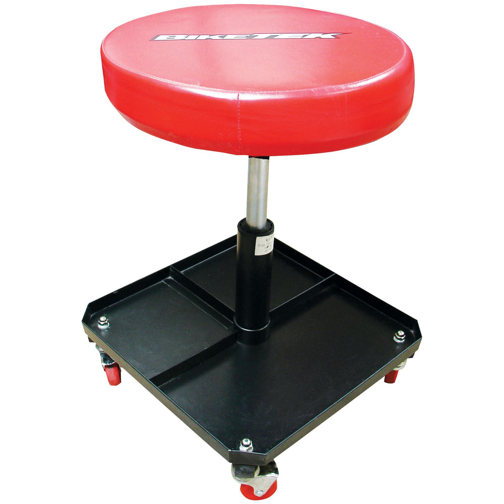 BikeTek Pneumatic Workshop Creeper Seat With Tool Tray