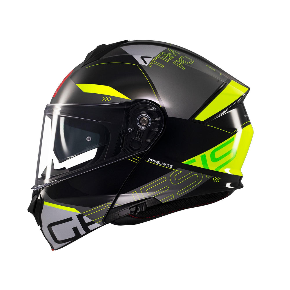 MT Genesis Atempo B3 Gloss Motorcycle Helmet Fluo