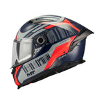 MT Braker SV Cockpit C5 Gloss Motorcycle Helmet Navy Grey Red