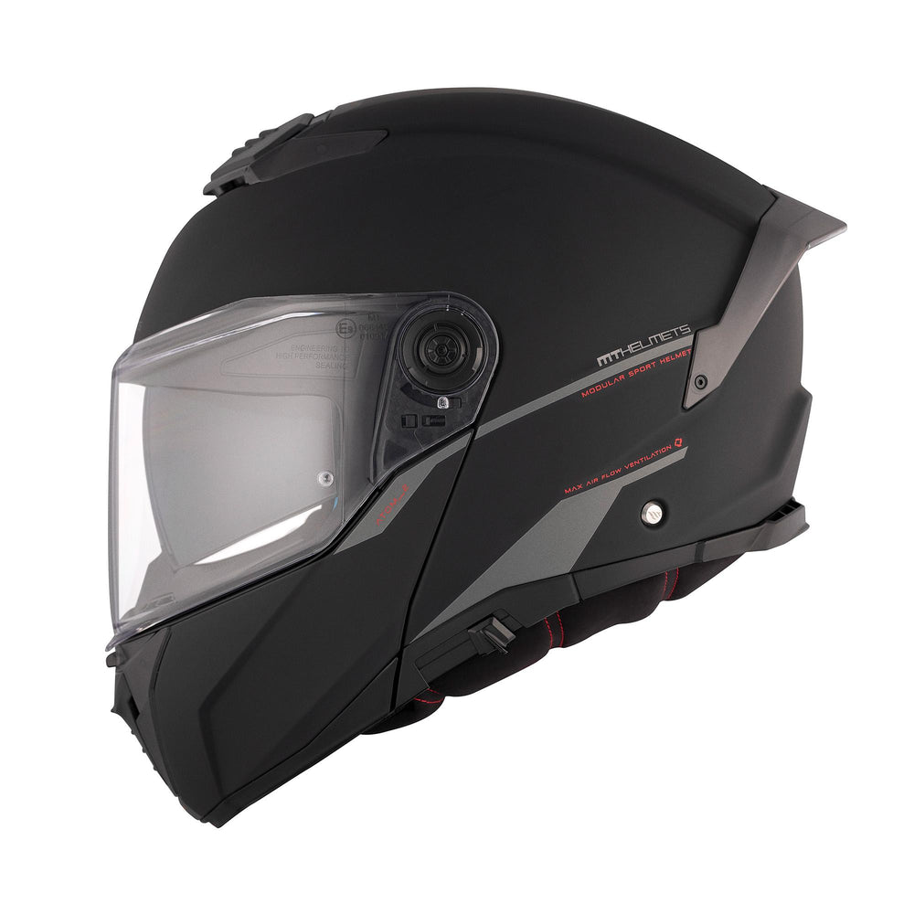 MT Atom 2 Solid Motorcycle Helmet Matt Black