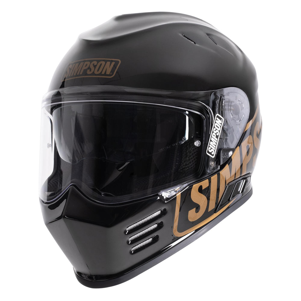 Simpson Venom Logo ST Motorcycle Helmet Black