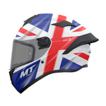 MT Targo S Britain B15 Motorcycle Helmet Gloss Red White Blue