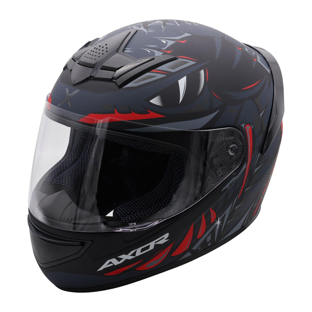 Axor Rage Full Face Helmet - Python Black Grey Red Matt