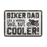 Oxford Garage Metal Sign: Biker Dad