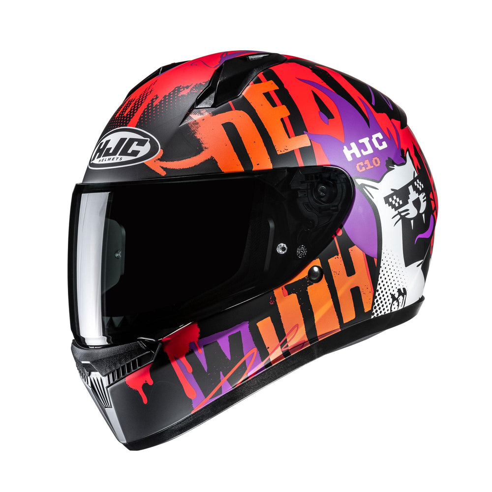 HJC C10 Fop MC7SF Orange Motorcycle Helmet