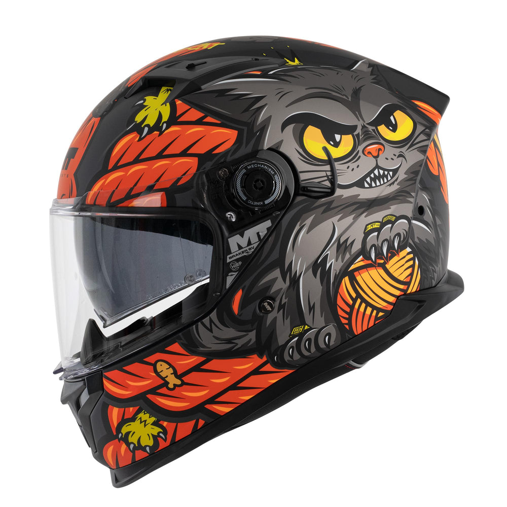 MT Braker SV The King C4 Matt Motorcycle Helmet Black/Orange