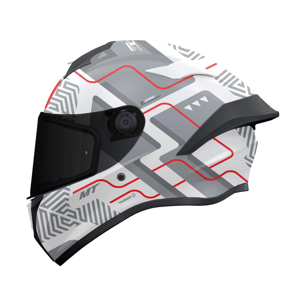 MT Targo S Brik D2 Gloss Motorcycle Helmet White