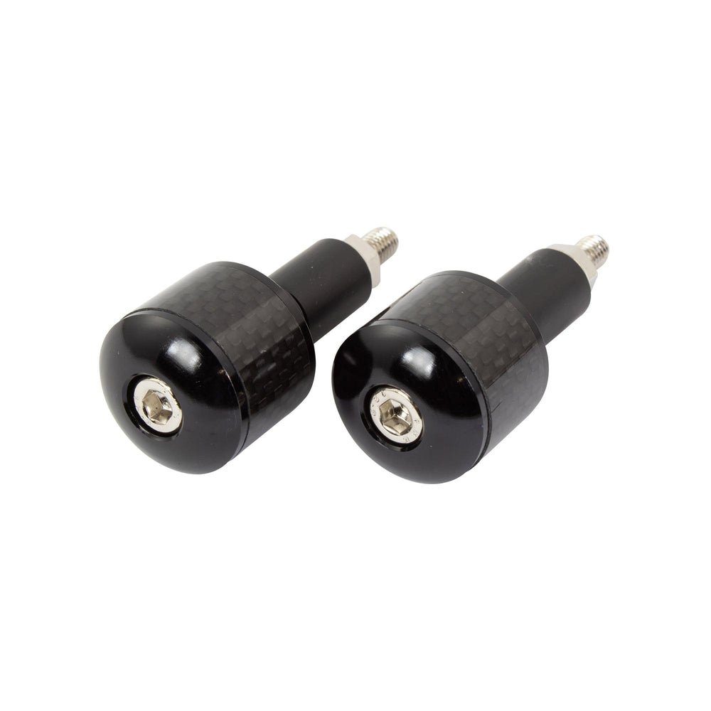 Bike It Black 18mm Bar Ends With Carbon Fibre Insert