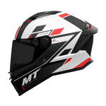 MT Stinger 2 Zivze A5 Motorcycle Helmet Gloss Black White Re