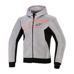 Alpinestars Chrome Superairflow Hoodie Black Mid Grey Red Fluo