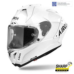 Airoh GP800 FIM Racing Approved 12K UD Carbon Helmet White Gloss