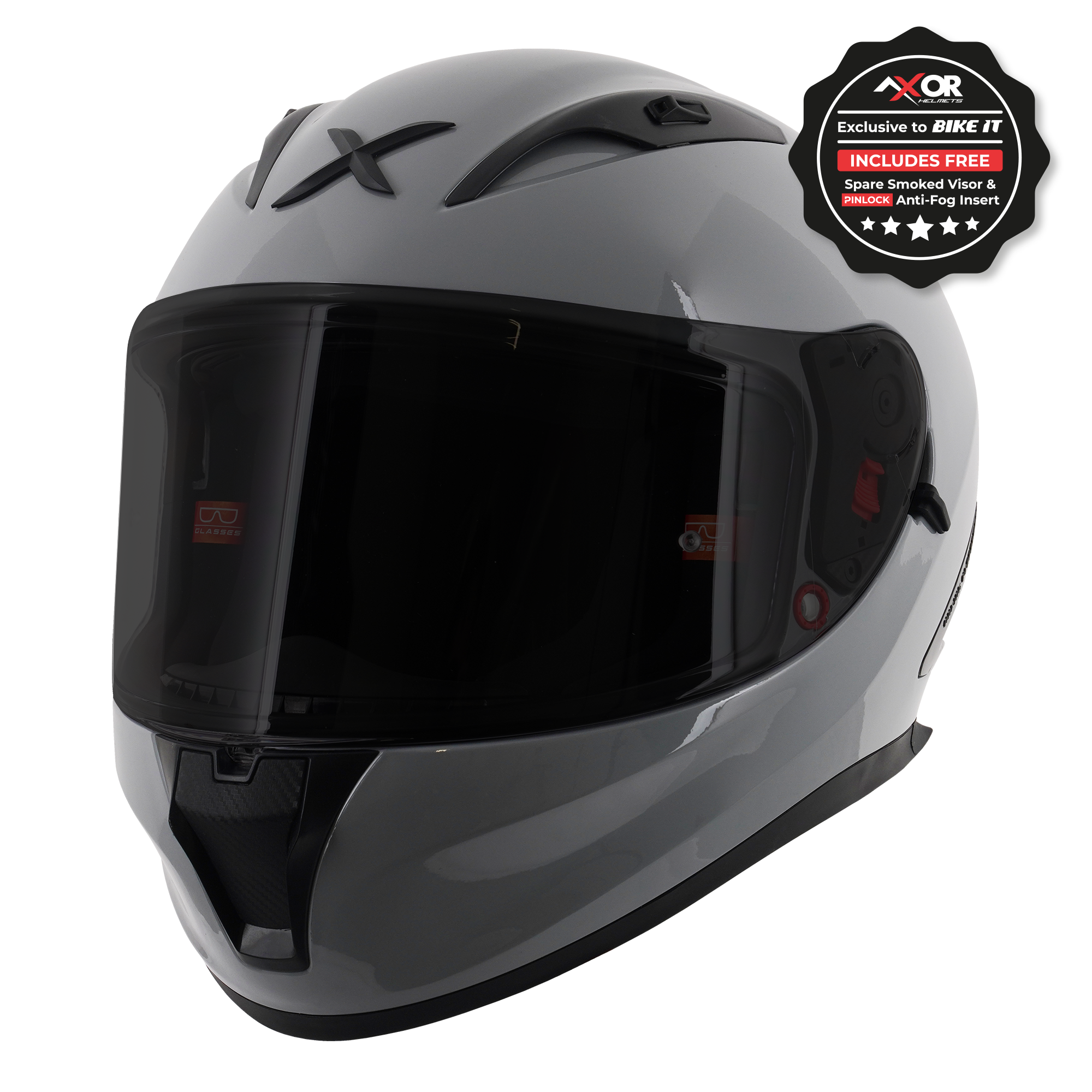 Axor Ghost Axor Street Full Face Helmet - Solid Nardo Grey Gloss – Ghostbikes