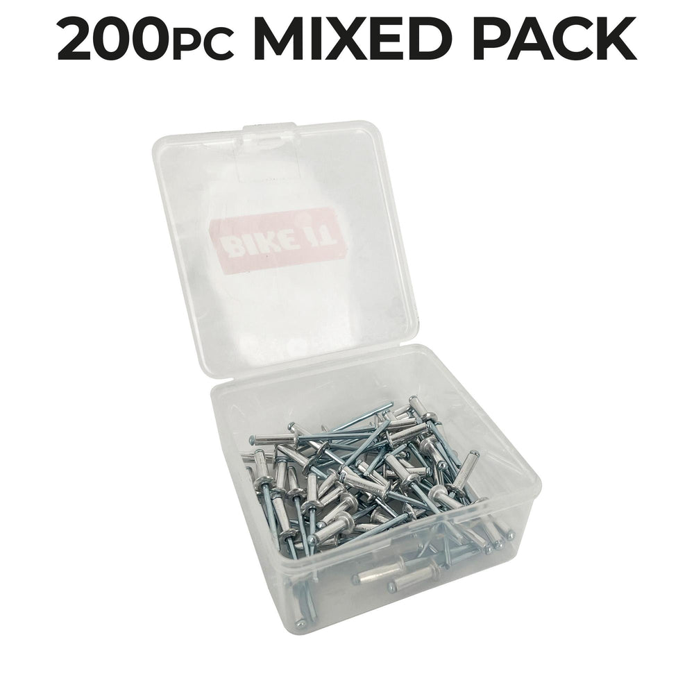 Bike It Mixed Sizes Rivet Pack 200pcs