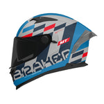MT Braker Foster C7 Matt Motorcycle Helmet Blue
