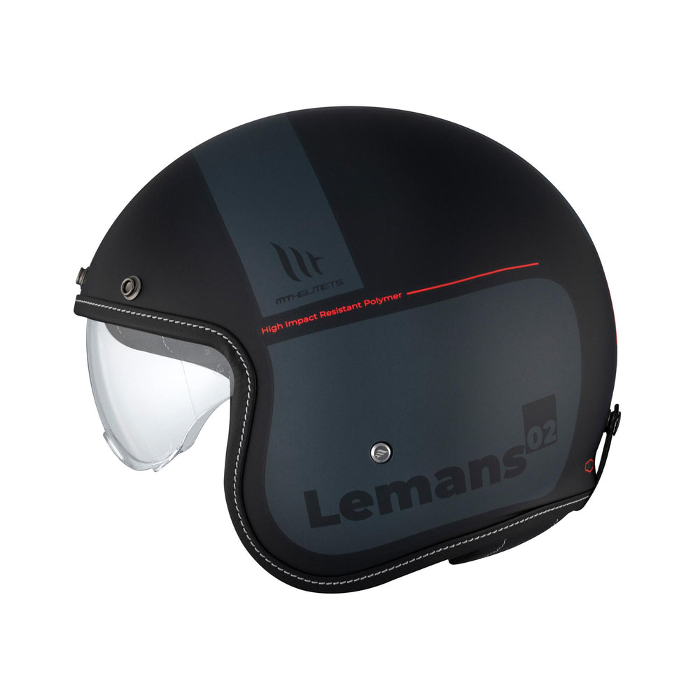MT Le Mans 2 SV S Quality B2 Motorcycle Helmet Matt Black Grey
