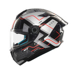 MT Targo S Brik C0 Gloss Motorcycle Helmet Black/White