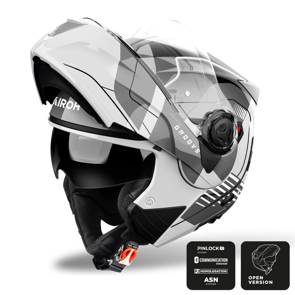 Airoh Specktre Flip-Front Helmet - Groove Grey Gloss