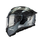 MT Atom 2 SV Highlands C2 Motorcycle Helmet Gloss Black Grey Whi
