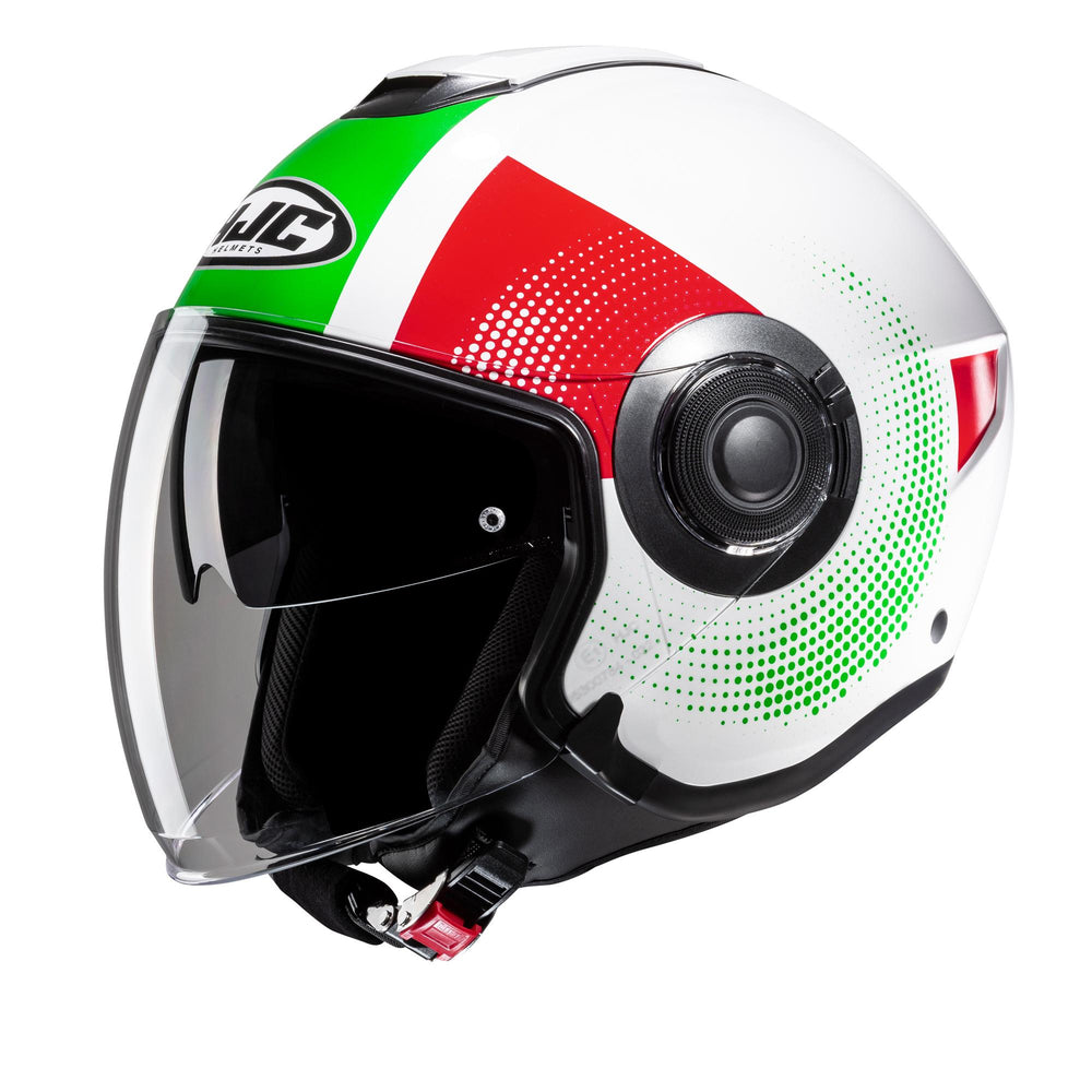 HJC I40N Pyle MC41 Green White Red Motorcycle Helmet