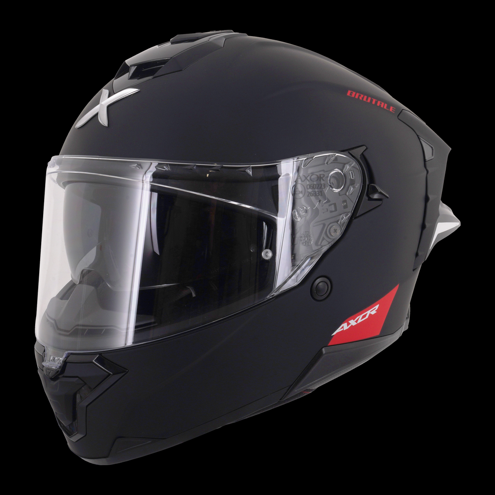Axor Brutale Full Face Helmet With Dual Spoiler - Matt Black