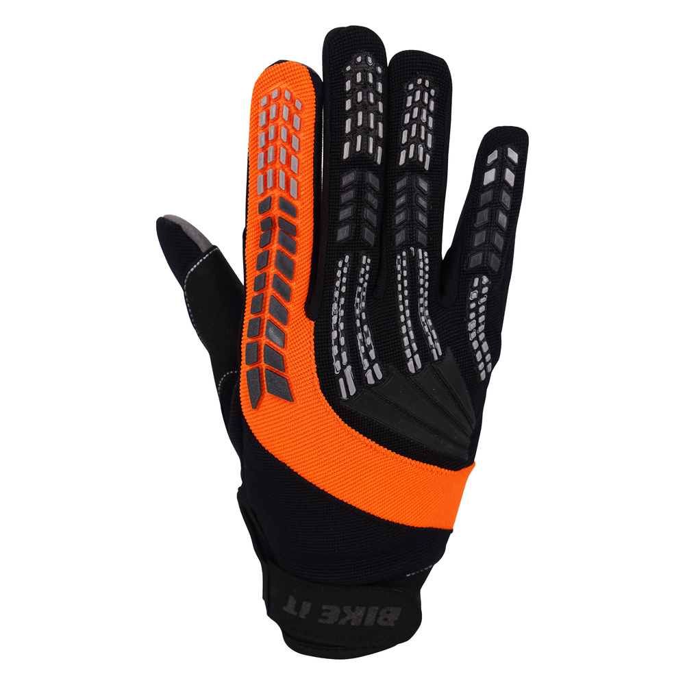 Bike It  Vapor-S Lightweight Motorcycle Gloves Black Orange
